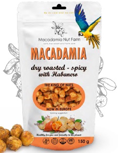 Orzechy Makadamia łuskane prażone pikantne 150 g
