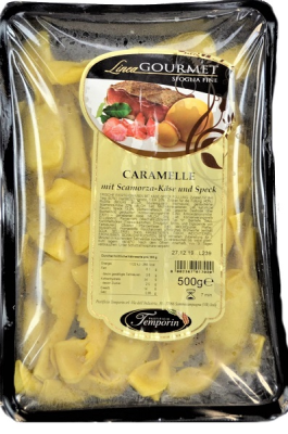 Caramelle świeży scamorza i speck Temporin 250 g