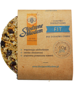 Ciastko dietetyczne Fit 60 g Słodzone Miodem