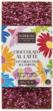 Czekolada mleczna z chrupkami malinowymi 80 g